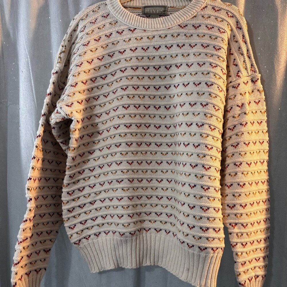 Vintage Christopher HAYES sweater size L 100% Cotton